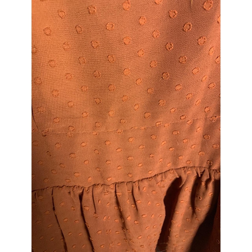 NWT Torrid Peplum Clip Dot Shirred Bust Lace Trim Top 4X - Picture 11 of 13